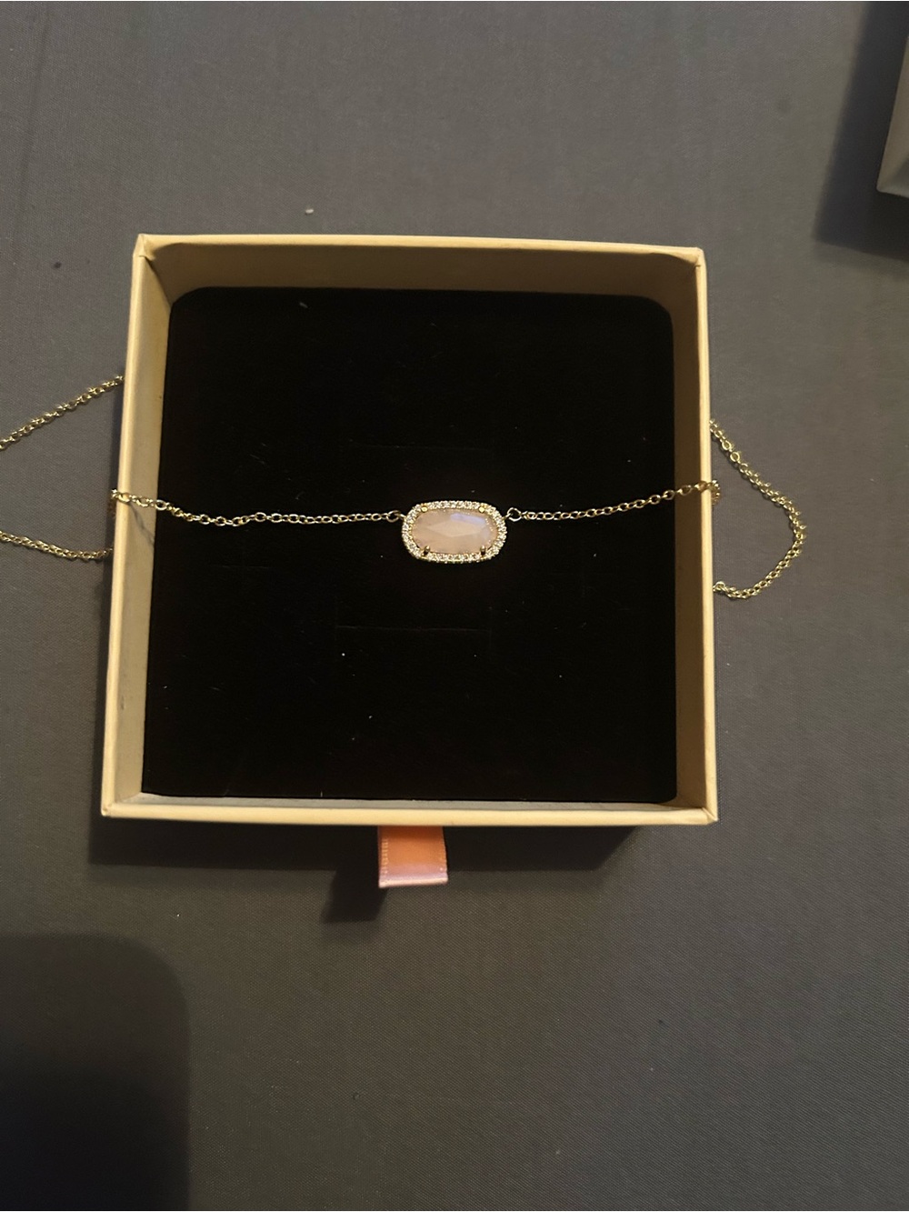 Freinit Gold Necklace for women. 14k. Rose Quartz